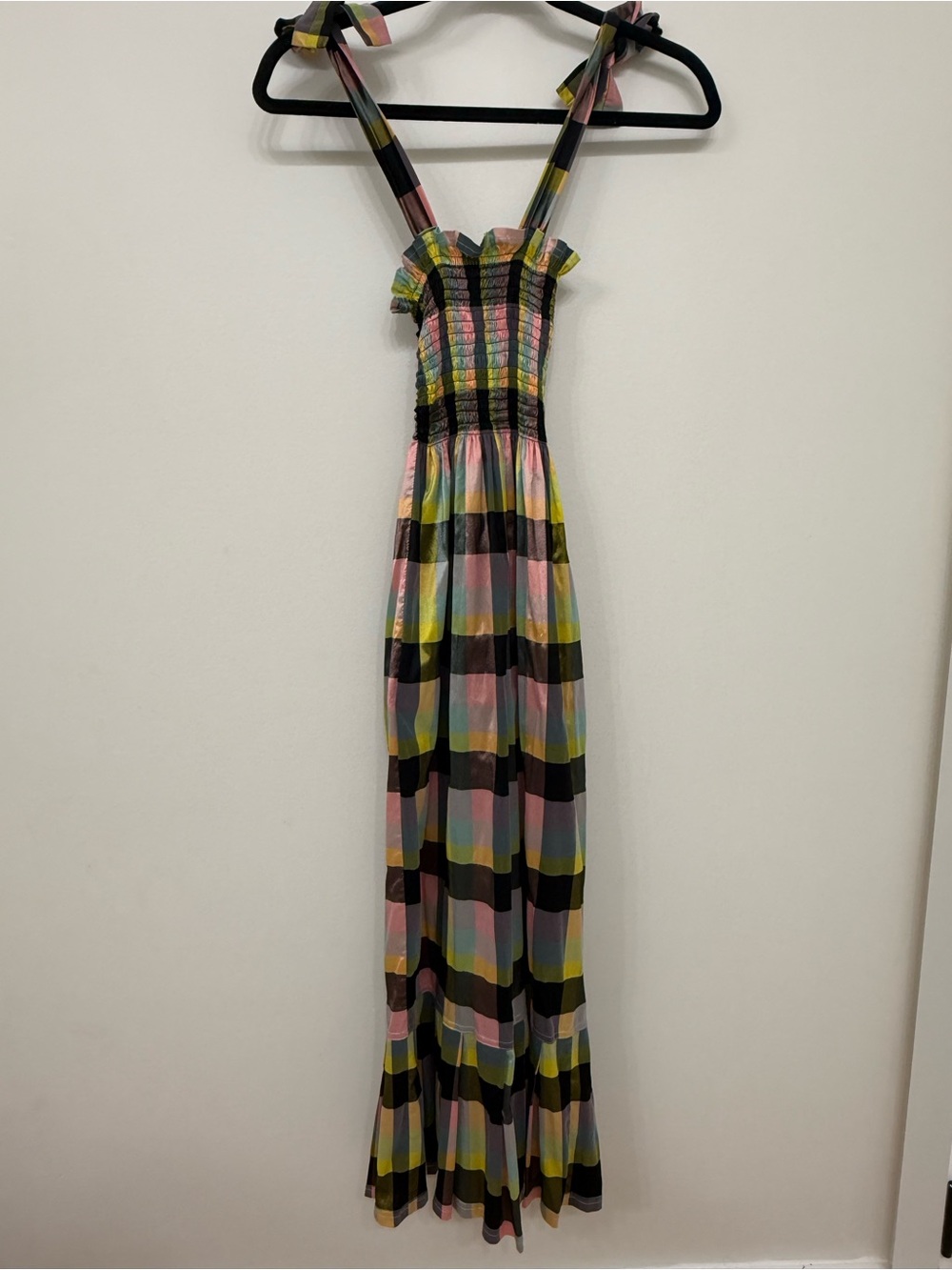 Faith Rowan Leeves Plaid Maxi Dress SZ XXS